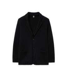 IOLO（イオロ）の「ヘリンボーンニットジャケット_ブラック（テーラードジャケット）」