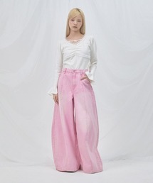 FickleBebe（フィクルベベ）の「ボリュームワイドデニムパンツ（その他パンツ）」
