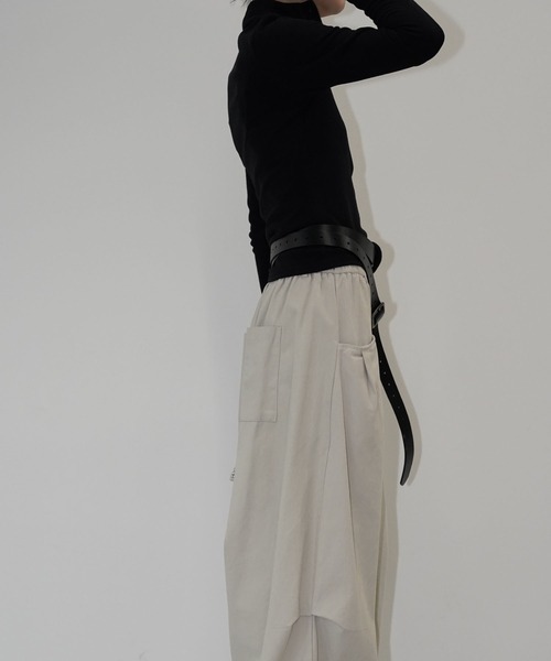 chuclla（チュクラ）の「スタンドヘンリーネックトップス chw25a143（Tシャツ/カットソー・レディース・ホワイト/ブラック・FREE）」の8枚目の写真