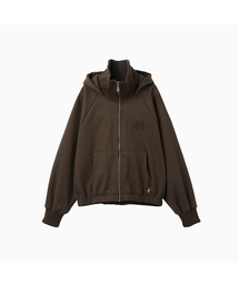 Waffle Mink Daily Hooded Zip Up_Brown