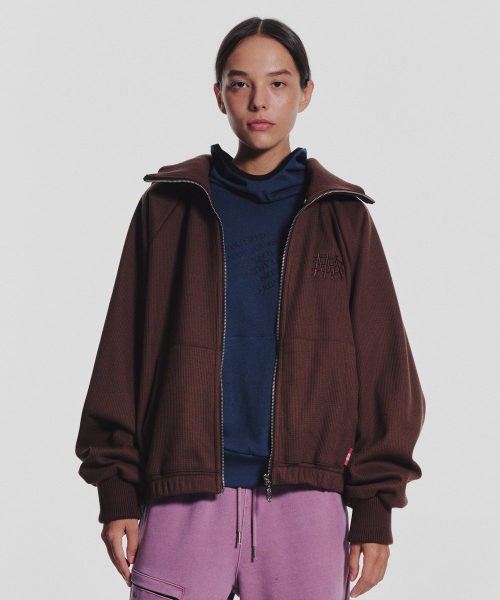 MENASOO（ミナス）の「Waffle Mink Daily Hooded Zip Up_Brown（パーカー・レディース・ブラウン・F）」の7枚目の写真
