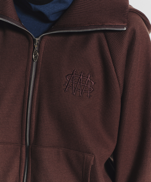 MENASOO（ミナス）の「Waffle Mink Daily Hooded Zip Up_Brown（パーカー・レディース・ブラウン・F）」の12枚目の写真