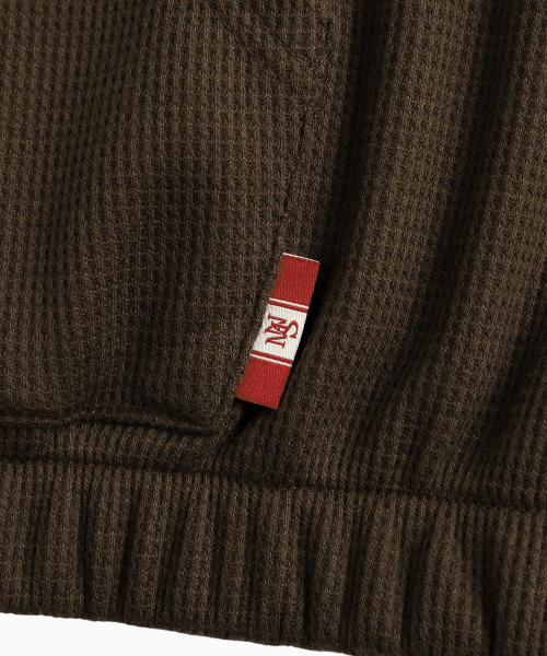 MENASOO（ミナス）の「Waffle Mink Daily Hooded Zip Up_Brown（パーカー・レディース・ブラウン・F）」の3枚目の写真