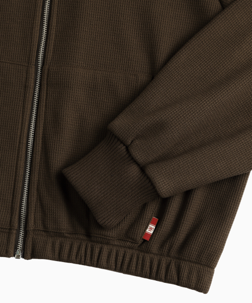 MENASOO（ミナス）の「Waffle Mink Daily Hooded Zip Up_Brown（パーカー・レディース・ブラウン・F）」の4枚目の写真