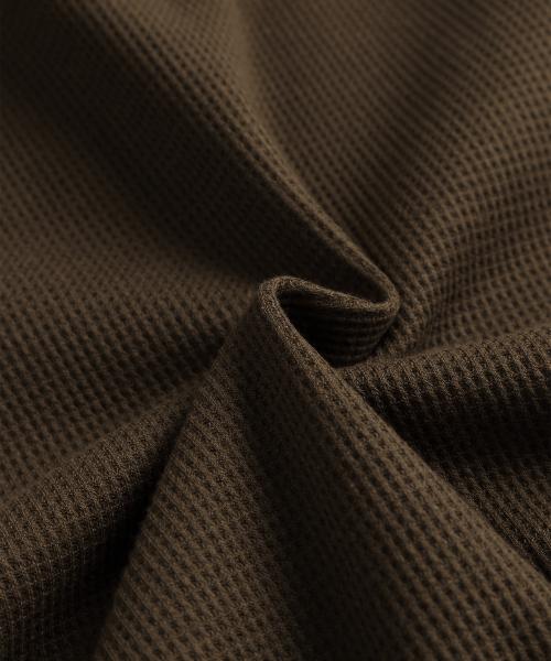MENASOO（ミナス）の「Waffle Mink Daily Hooded Zip Up_Brown（パーカー・レディース・ブラウン・F）」の6枚目の写真