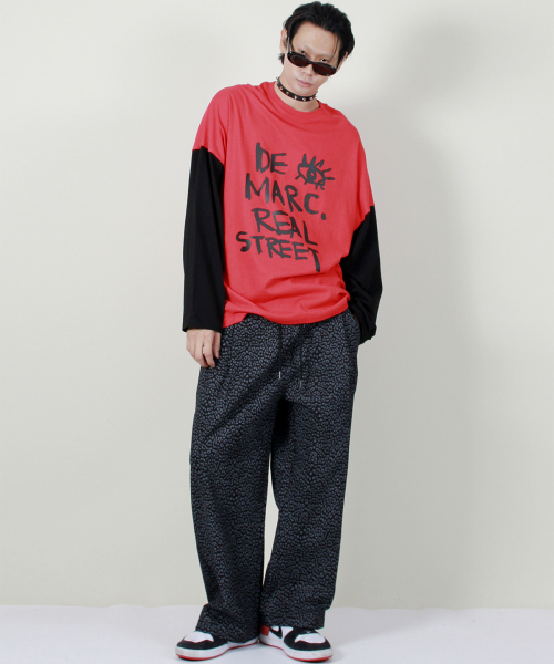 DEMARC(ドゥマーク)の「ワイドツーピンタックヒョウ柄デニムパンツブラック(デニムパンツ・メンズ・その他・LARGE/MEDIUM)」の6枚目の写真