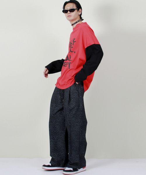 DEMARC(ドゥマーク)の「ワイドツーピンタックヒョウ柄デニムパンツブラック(デニムパンツ・メンズ・その他・LARGE/MEDIUM)」の7枚目の写真