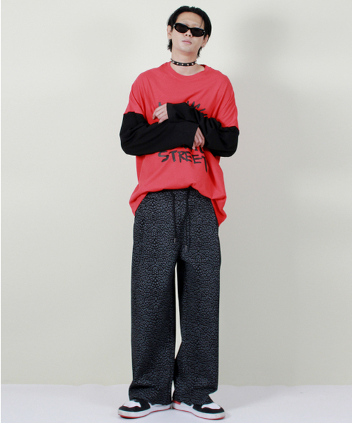 DEMARC(ドゥマーク)の「ワイドツーピンタックヒョウ柄デニムパンツブラック(デニムパンツ・メンズ・その他・LARGE/MEDIUM)」の8枚目の写真