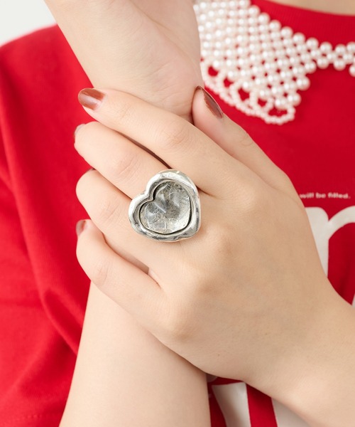 OtroAccesorio（オトロアクセソリオ）の「【OtroAccesorio】wavy heart RING（リング・レディース・グリーン/ピンク/ブルー/クリア・FREE）」の22枚目の写真