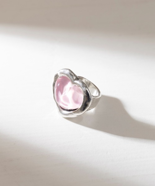 OtroAccesorio（オトロアクセソリオ）の「【OtroAccesorio】wavy heart RING（リング・レディース・グリーン/ピンク/ブルー/クリア・FREE）」の15枚目の写真