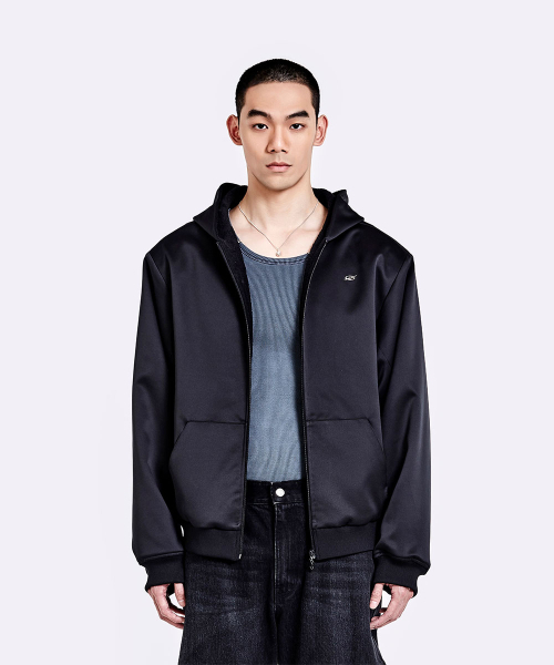 Oversized Hoodie zip-up - Secret black（パーカー）｜51 