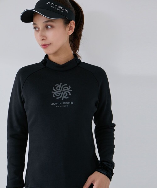 JUN&ROPE'（ジュンアンドロペ）の「ボンバーヒート長袖モックプルオーバー/保温//Oggi掲載（Tシャツ/カットソー・レディース・ホワイト/ブラック・L/S/M）」の22枚目の写真