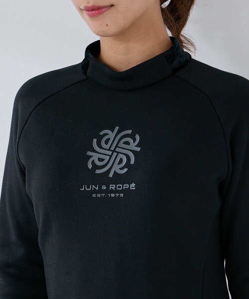 JUN&ROPE'（ジュンアンドロペ）の「ボンバーヒート長袖モックプルオーバー/保温//Oggi掲載（Tシャツ/カットソー・レディース・ホワイト/ブラック・L/S/M）」の10枚目の写真