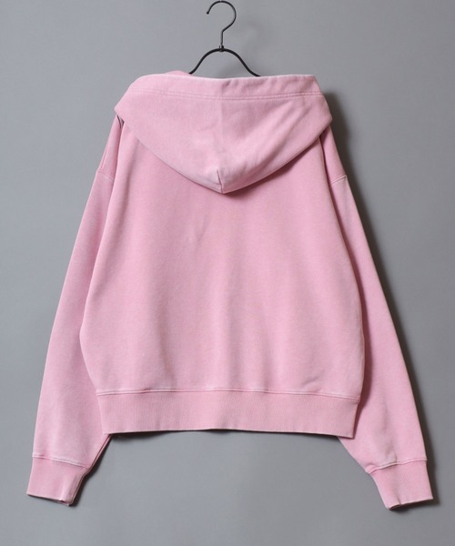 SITRY（シトリー）の「Trival Logo Embroidery Zip Hoodie/トライバルロゴ オーバーサイズ ショート丈 ダブルジップ フルジップパーカー フーディー パーカー スウェット レディース メンズ（パーカー・メンズ・チャコール/ブラウン/ピンク・L/M）」の4枚目の写真