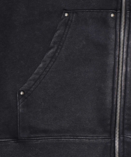 SITRY（シトリー）の「Trival Logo Embroidery Zip Hoodie/トライバルロゴ オーバーサイズ ショート丈 ダブルジップ フルジップパーカー フーディー パーカー スウェット レディース メンズ（パーカー・メンズ・チャコール/ブラウン/ピンク・L/M）」の11枚目の写真
