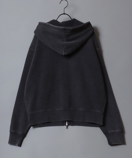 SITRY（シトリー）の「Trival Logo Embroidery Zip Hoodie/トライバルロゴ オーバーサイズ ショート丈 ダブルジップ フルジップパーカー フーディー パーカー スウェット レディース メンズ（パーカー・メンズ・チャコール/ブラウン/ピンク・L/M）」の22枚目の写真