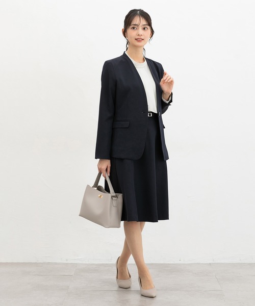 Honeys（ハニーズ）の「アシメフリルブラウス（シャツ/ブラウス・レディース・ホワイト/ライトグレー/ネイビー/ライトパープル・3L/L/LL/M/S）」の6枚目の写真