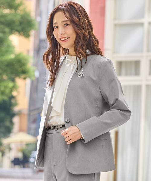 Honeys（ハニーズ）の「アシメフリルブラウス（シャツ/ブラウス・レディース・ホワイト/ライトグレー/ネイビー/ライトパープル・3L/L/LL/M/S）」の10枚目の写真