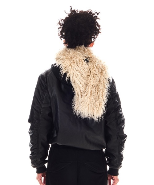 BEEDEN(ビーデン)の「OVER HOODED FAUX LEATHER MA-1(MA-1・レディース・ブラック・FREE)」の5枚目の写真
