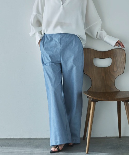 Doux archives(ドゥアルシーヴ)の「ストレッチリネンベイカーパンツ(その他パンツ・レディース・グリーン系その他/イエロー/サックスブルー・MEDIUM/LARGE)」の1枚目の写真