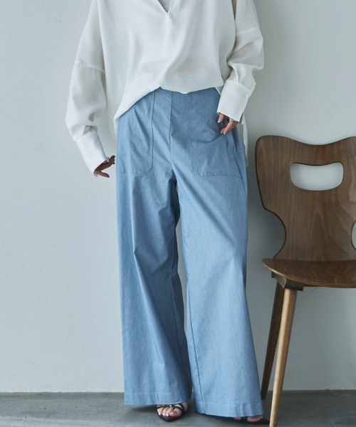 Doux archives(ドゥアルシーヴ)の「ストレッチリネンベイカーパンツ(その他パンツ・レディース・グリーン系その他/イエロー/サックスブルー・MEDIUM/LARGE)」の15枚目の写真
