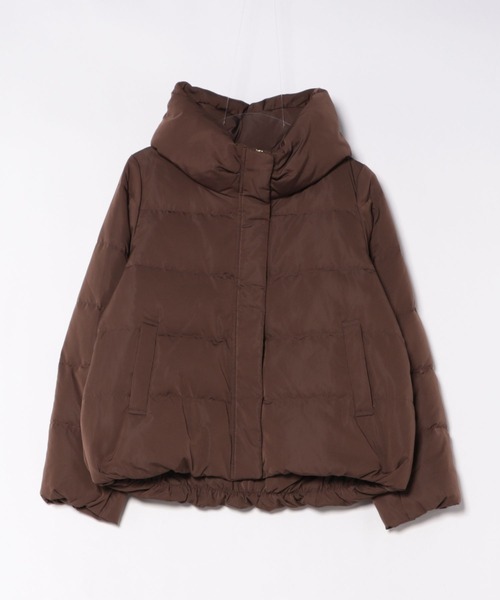 STRAWBERRY-FIELDS（ストロベリーフィールズ）の「ピーチスキンダウンジャケット（ダウンジャケット/コート・レディース・ブラック/ブラウン/グレイッシュベージュ・2）」の6枚目の写真