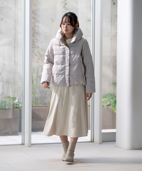 STRAWBERRY-FIELDS（ストロベリーフィールズ）の「ピーチスキンダウンジャケット（ダウンジャケット/コート・レディース・ブラック/ブラウン/グレイッシュベージュ・2）」の20枚目の写真