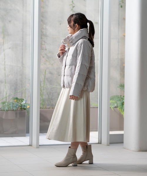 STRAWBERRY-FIELDS（ストロベリーフィールズ）の「ピーチスキンダウンジャケット（ダウンジャケット/コート・レディース・ブラック/ブラウン/グレイッシュベージュ・2）」の18枚目の写真