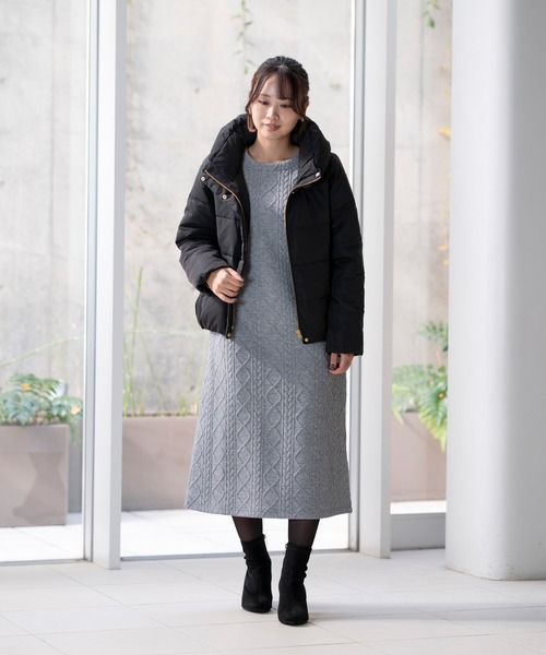 STRAWBERRY-FIELDS（ストロベリーフィールズ）の「ピーチスキンダウンジャケット（ダウンジャケット/コート・レディース・ブラック/ブラウン/グレイッシュベージュ・2）」の15枚目の写真