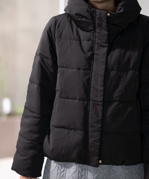 STRAWBERRY-FIELDS（ストロベリーフィールズ）の「ピーチスキンダウンジャケット（ダウンジャケット/コート・レディース・ブラック/ブラウン/グレイッシュベージュ・2）」の16枚目の写真