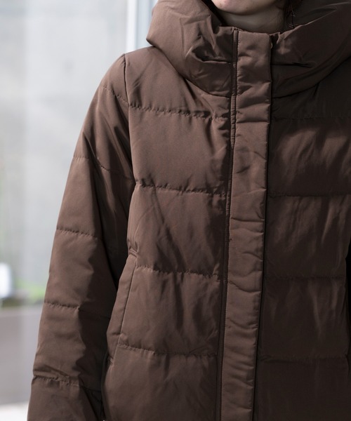 STRAWBERRY-FIELDS（ストロベリーフィールズ）の「ピーチスキンダウンジャケット（ダウンジャケット/コート・レディース・ブラック/ブラウン/グレイッシュベージュ・2）」の13枚目の写真