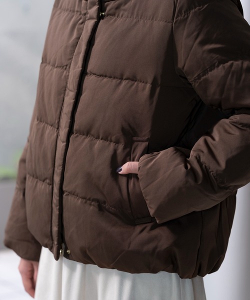 STRAWBERRY-FIELDS（ストロベリーフィールズ）の「ピーチスキンダウンジャケット（ダウンジャケット/コート・レディース・ブラック/ブラウン/グレイッシュベージュ・2）」の12枚目の写真