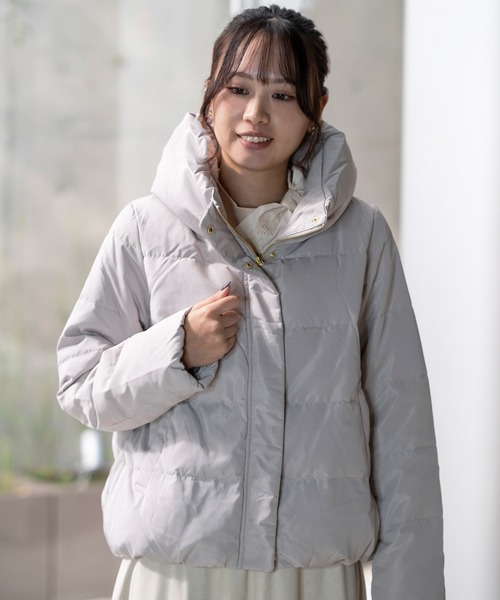 STRAWBERRY-FIELDS（ストロベリーフィールズ）の「ピーチスキンダウンジャケット（ダウンジャケット/コート・レディース・ブラック/ブラウン/グレイッシュベージュ・2）」の21枚目の写真