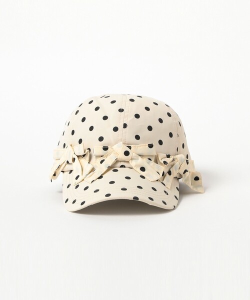 Ray BEAMS(レイビームス)の「Casselini / フロント リボン キャップ 26SS(キャップ・レディース・ホワイト/ブラック・ONE SIZE)」の7枚目の写真