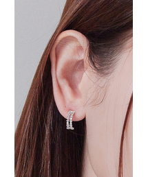 CHARMY（チャミ）の「Half Moon Cubic Earrings（ピアス（両耳用））」