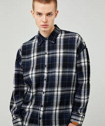 ease（イーズ）の「90S CHECK SHIRTS [OVERSIZE FIT]_NAVY（シャツ/ブラウス）」