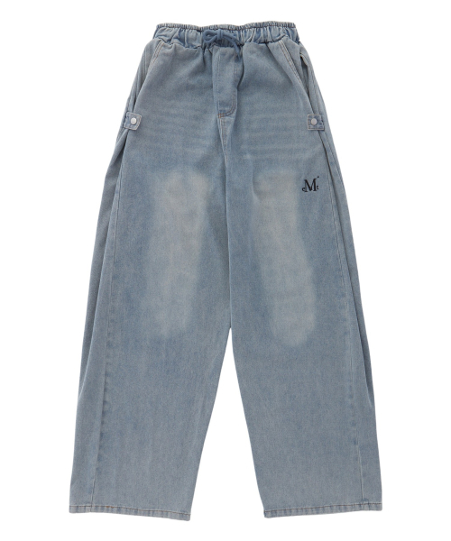 MUCENT(ムセント)の「フルイドシグネチャーサイドボタンパンツ(2カラー)(デニムパンツ・レディース・ブラック/スカイブルー・1/2)」の18枚目の写真