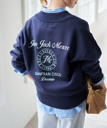 Spick and Span NOBLE シアコンビプルオーバー◆ ネイビー Spick & Span｜スピック アンド スパンのニット/セーター（ブルー
