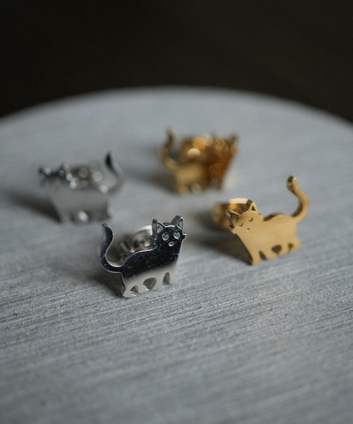 Port / ポート 】 ねこシルエット ピアス（ピアス（両耳用））｜Port