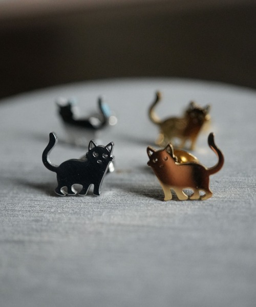 Port / ポート 】 ねこシルエット ピアス（ピアス（両耳用））｜Port