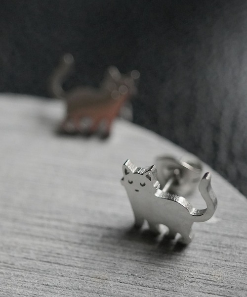 Port（ポート）の「【 Port / ポート 】 ねこシルエット ピアス（ピアス（両耳用）・レディース・ブラック/シルバー/ゴールド・FREE）」の12枚目の写真