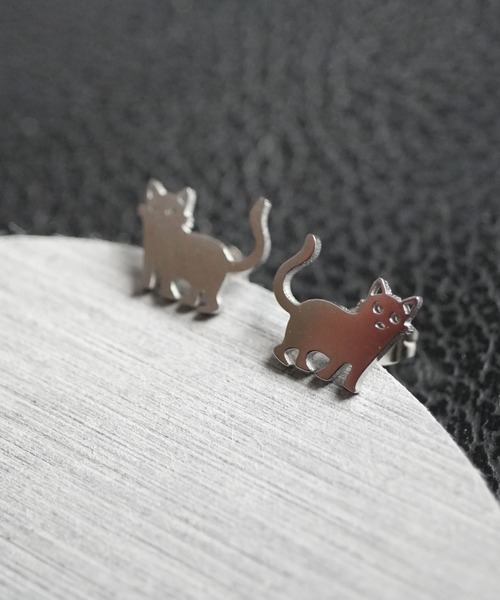 Port / ポート 】 ねこシルエット ピアス（ピアス（両耳用））｜Port