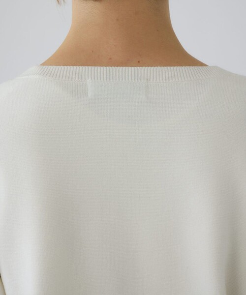 RIM.ARK(リムアーク)の「【RIM.ARK/リムアーク】Line compact knit CD/ラインコンパクトニットカーディガン(カーディガン/ボレロ・レディース・ホワイト/ブラック・FREE)」の14枚目の写真
