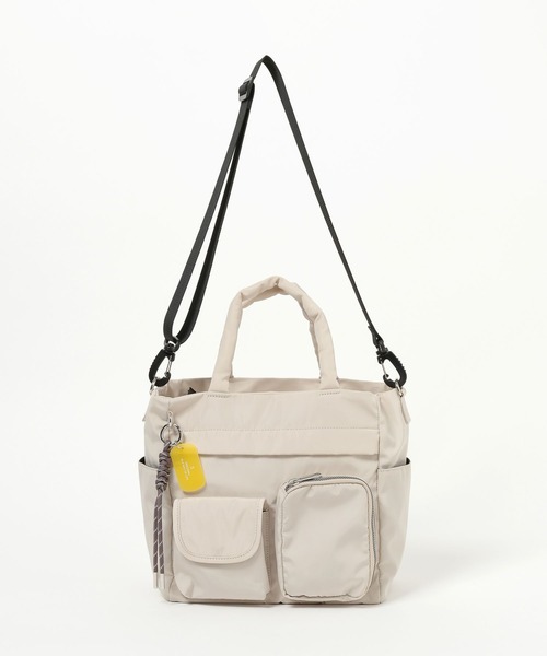 LEPSIM（レプシィム）の「【500mlペットボトルも入る】撥水11ポケットトート　634223（トートバッグ・レディース・アイボリー/ブラック・ONE SIZE）」の9枚目の写真