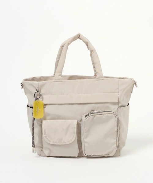 LEPSIM（レプシィム）の「【500mlペットボトルも入る】撥水11ポケットトート　634223（トートバッグ・レディース・アイボリー/ブラック・ONE SIZE）」の10枚目の写真