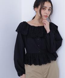 N.（N. Natural Beauty Basic）（エヌエヌナチュラルビューティーベーシック）の「エンブロイダリーフリルブラウス（シャツ/ブラウス）」