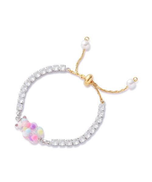 L.H.P（エルエイチピー）の「MIKSHIMAI/ミクシマイ/SIGNATURE BEAR BRACELET（ブレスレット・メンズ・その他24/ホワイト/ゴールド・F）」の3枚目の写真
