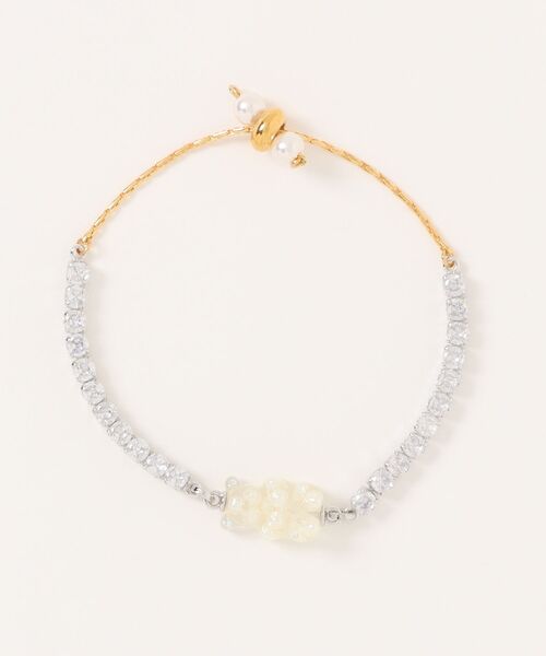 L.H.P（エルエイチピー）の「MIKSHIMAI/ミクシマイ/SIGNATURE BEAR BRACELET（ブレスレット・メンズ・その他24/ホワイト/ゴールド・F）」の7枚目の写真