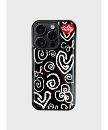 COLLAGEVACANCE（コラージュバカンス）の「Rough Drawing Pendant Epoxy Case (Black)（スマホケース/カバー）」