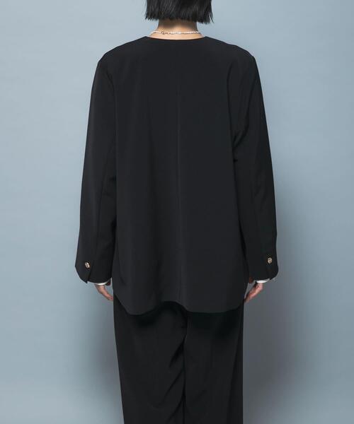 URBAN RESEARCH ROSSO WOMEN（アーバンリサーチ　ロッソ）の「『別注』CHIGNON×ROSSO　ラウンドヘムジャケット（スーツジャケット・レディース・オフホワイト/ブラック・FREE）」の18枚目の写真